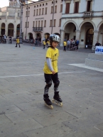 Un giovane pattinatore dello Skating Club di Rovigo.